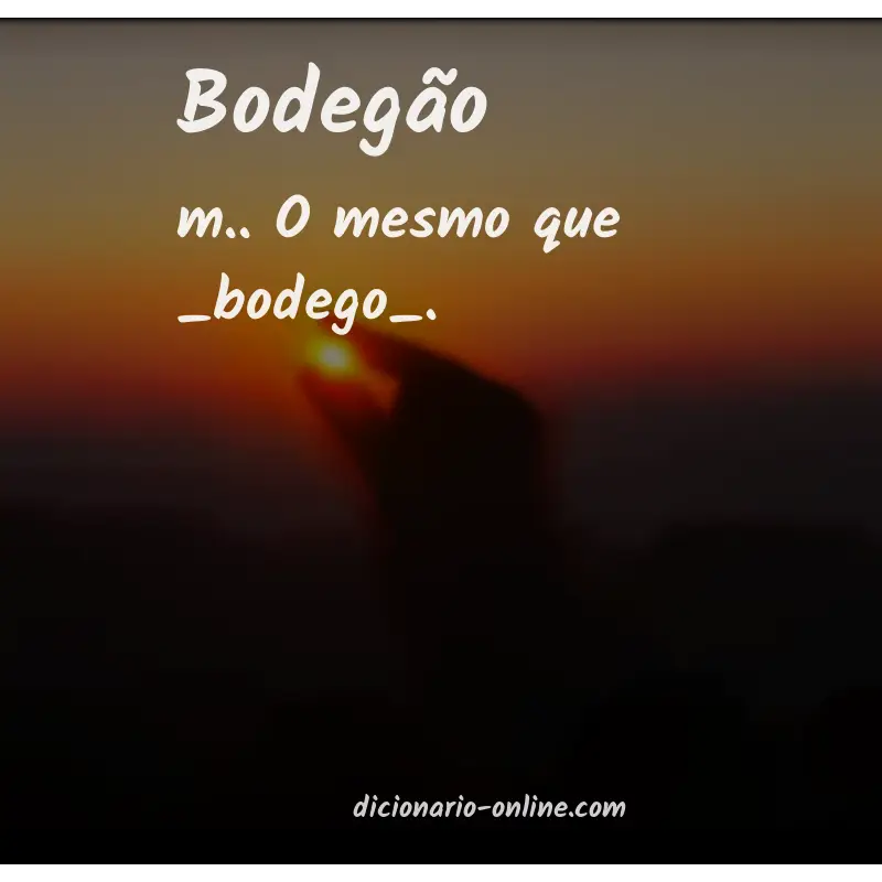 Significado de bodegão