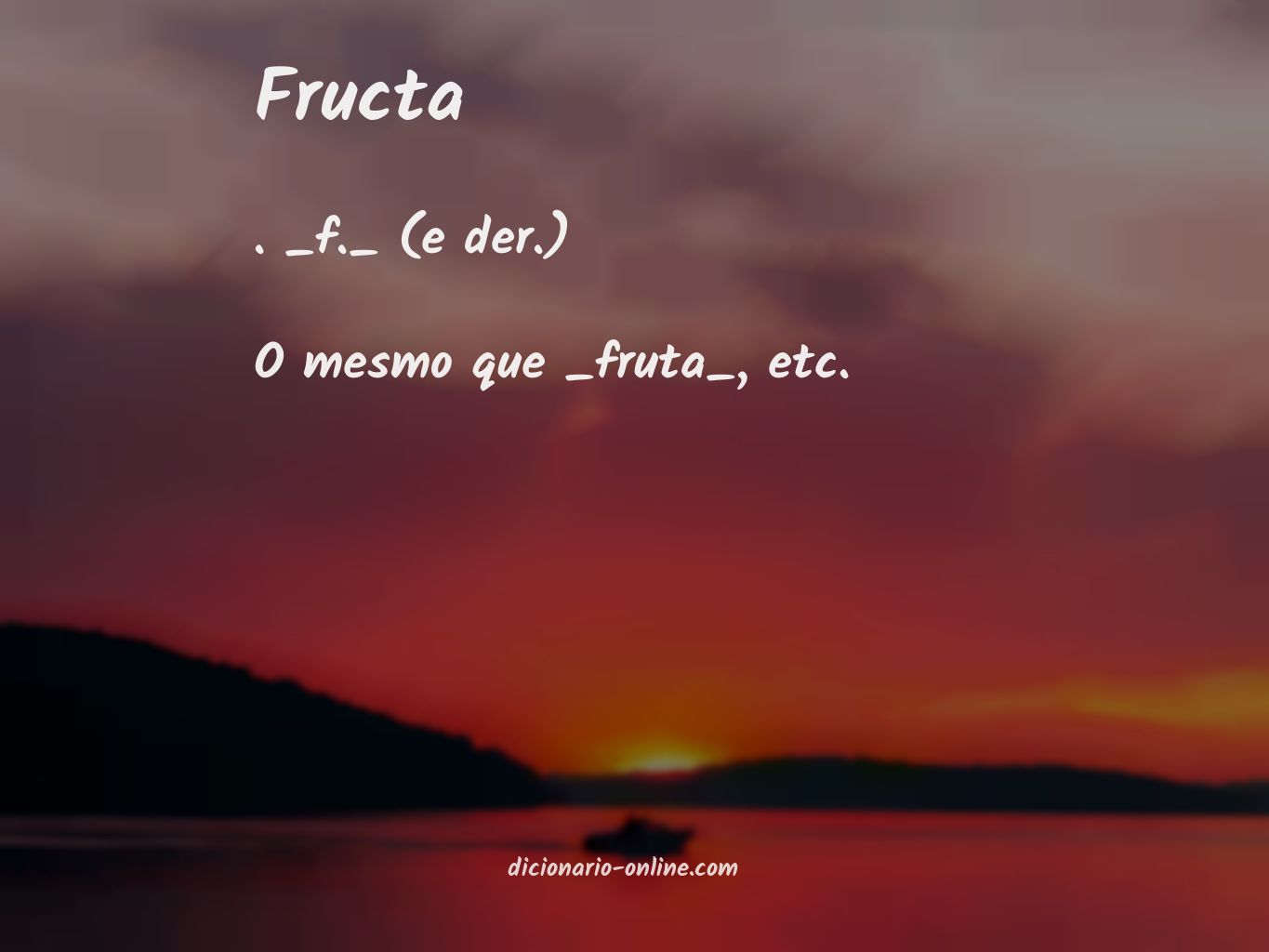 Significado de fructa