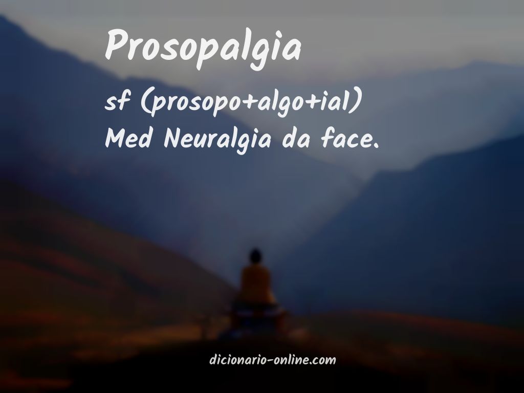 Significado de prosopalgia