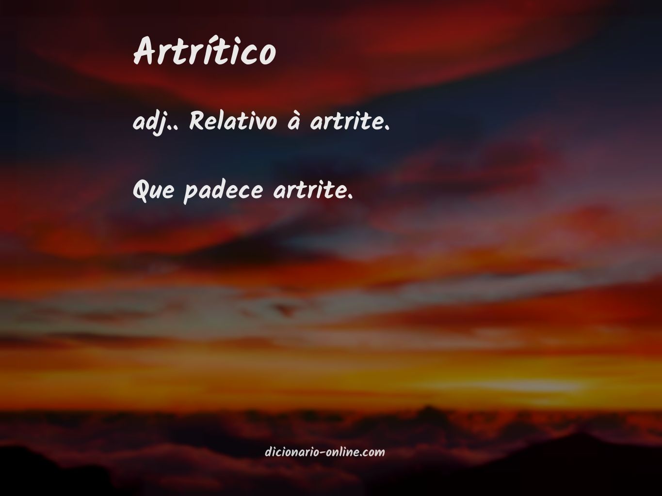 Significado de artrítico