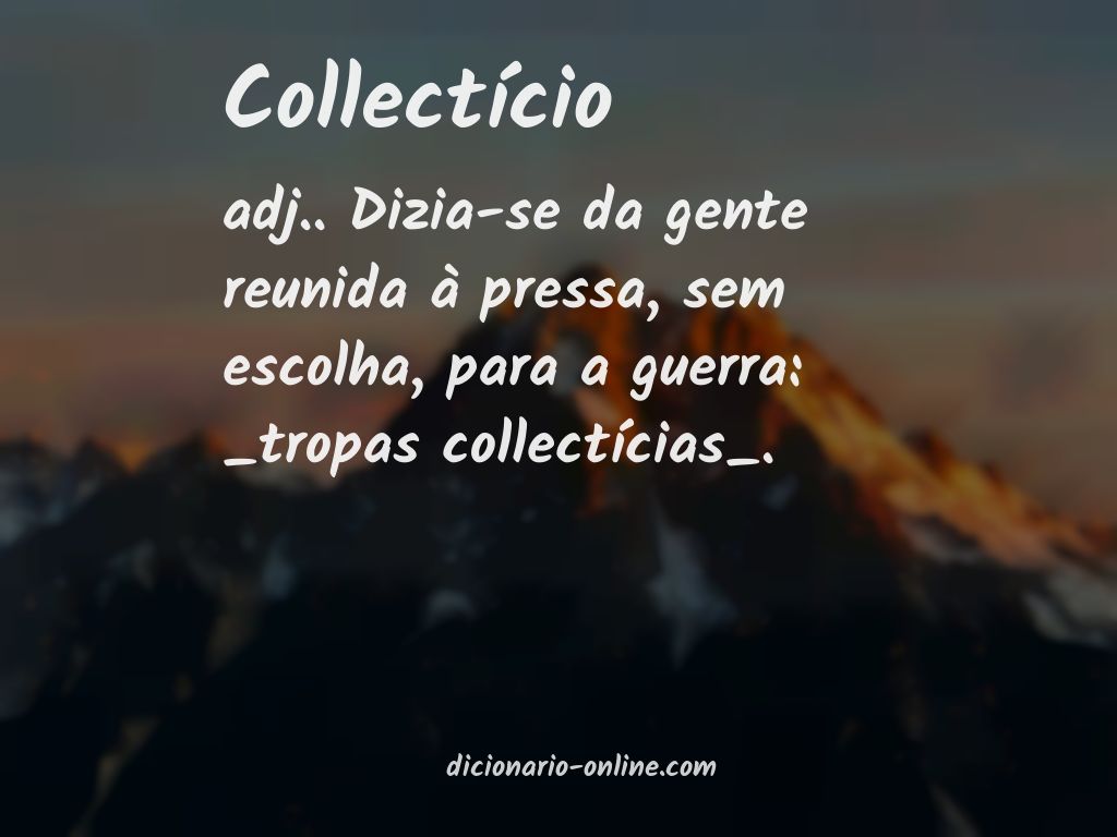 Significado de collectício