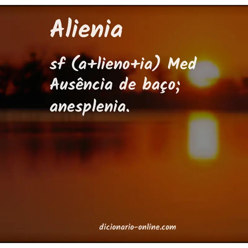 Significado de alienia