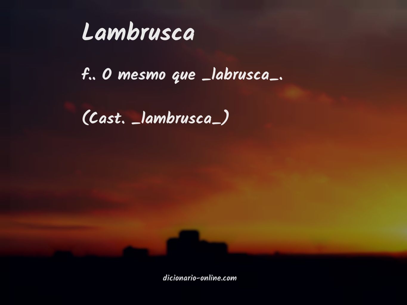 Significado de lambrusca