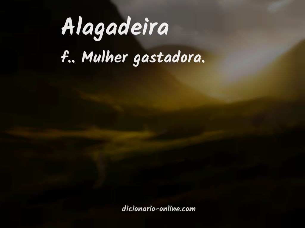 Significado de alagadeira