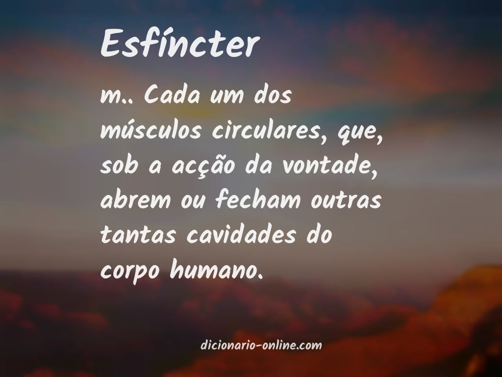 Significado de esfíncter