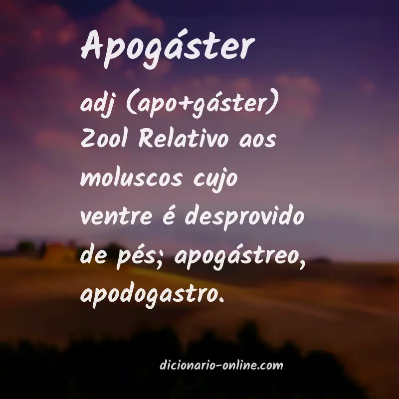 Significado de apogáster