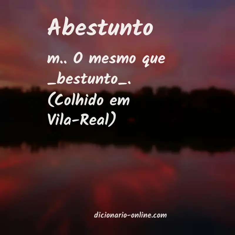 Significado de abestunto