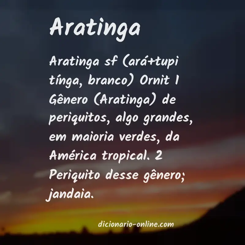 Significado de aratinga