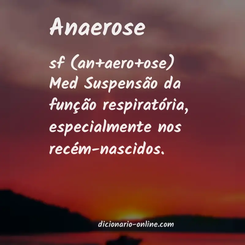 Significado de anaerose