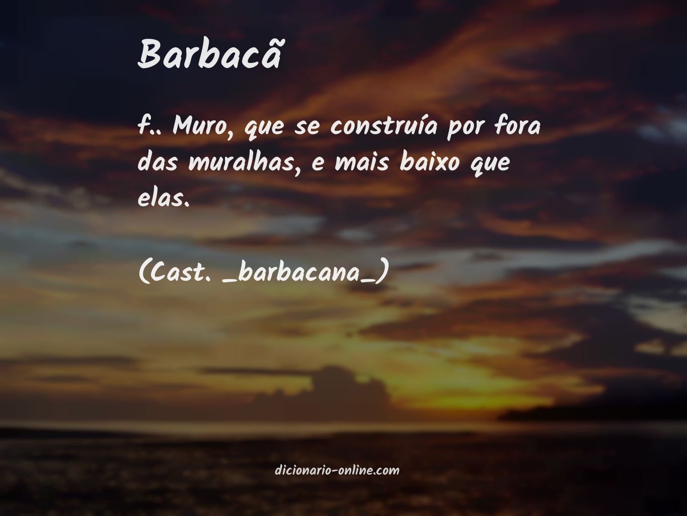 Significado de barbacã