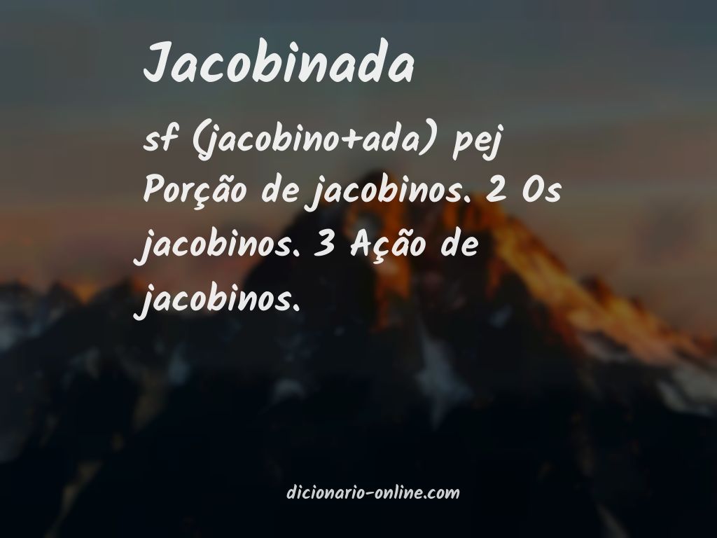 Significado de jacobinada