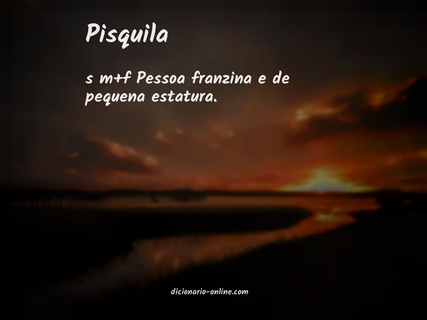 Significado de pisquila