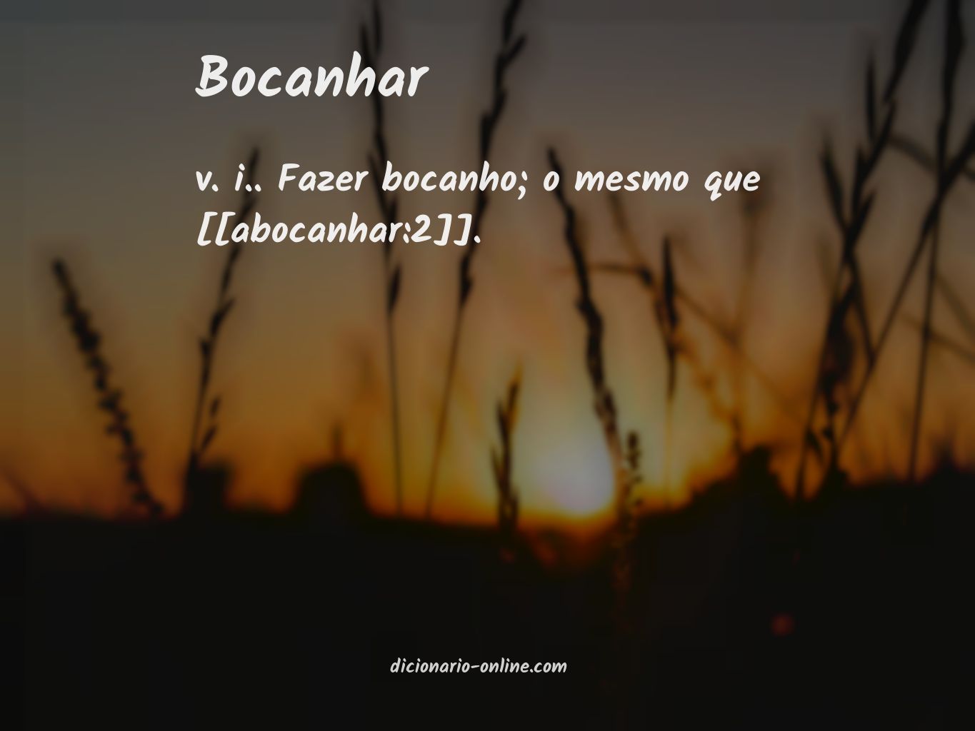 Significado de bocanhar