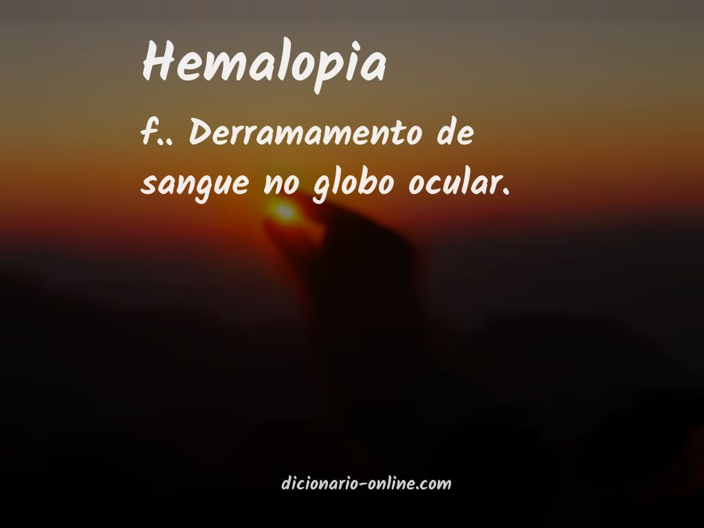 Significado de hemalopia