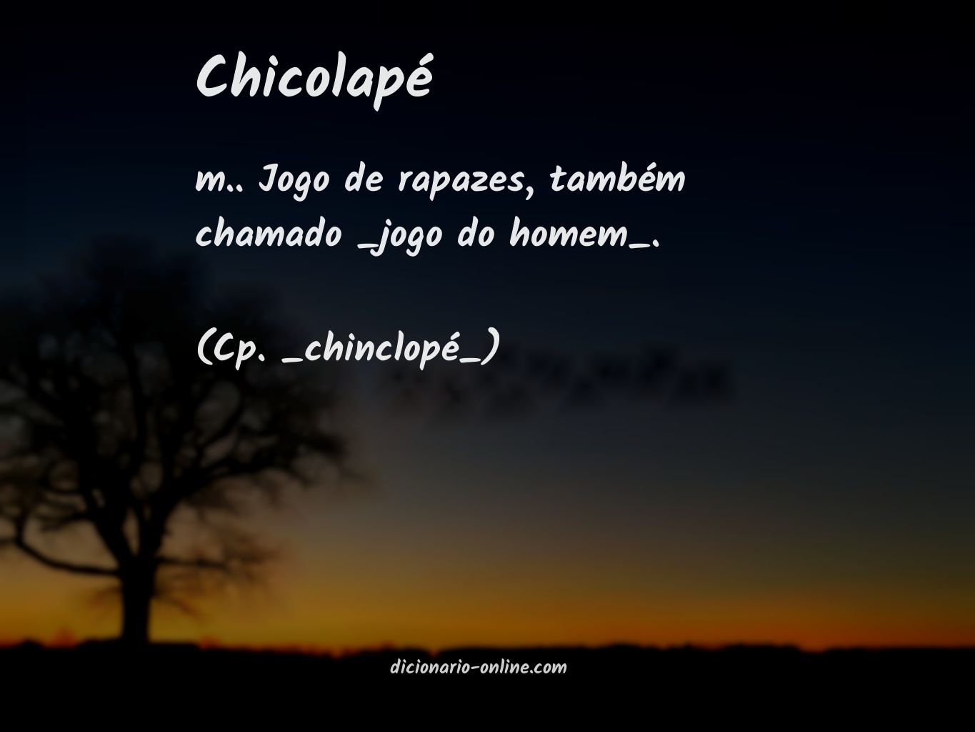 Significado de chicolapé