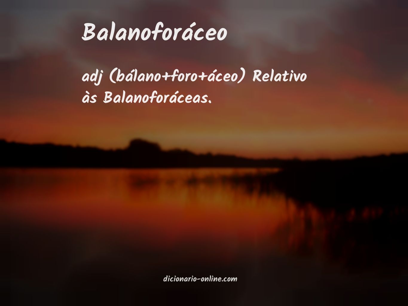 Significado de balanoforáceo