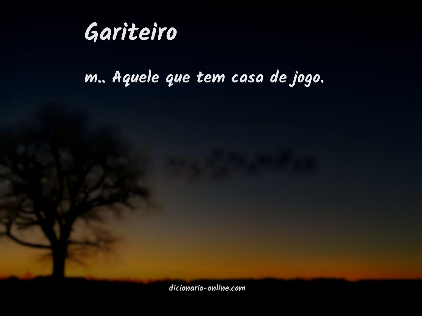 Significado de gariteiro