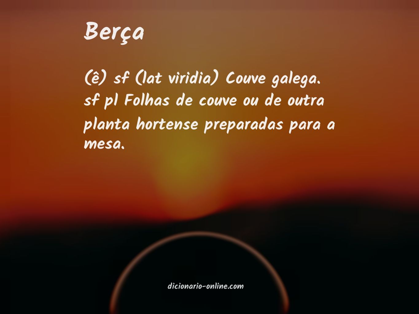 Significado de berça