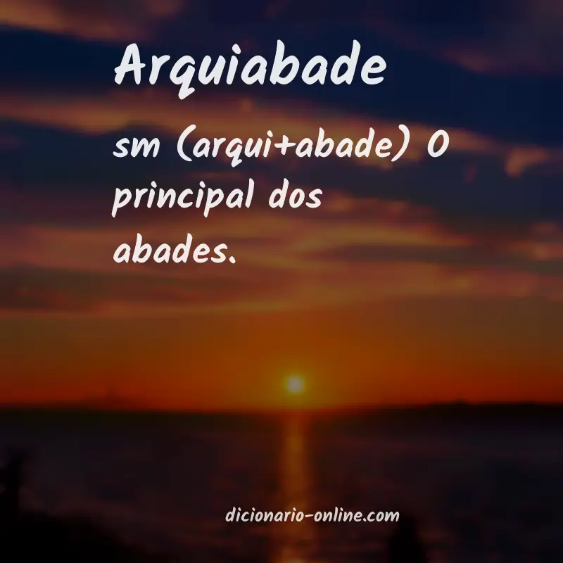Significado de arquiabade