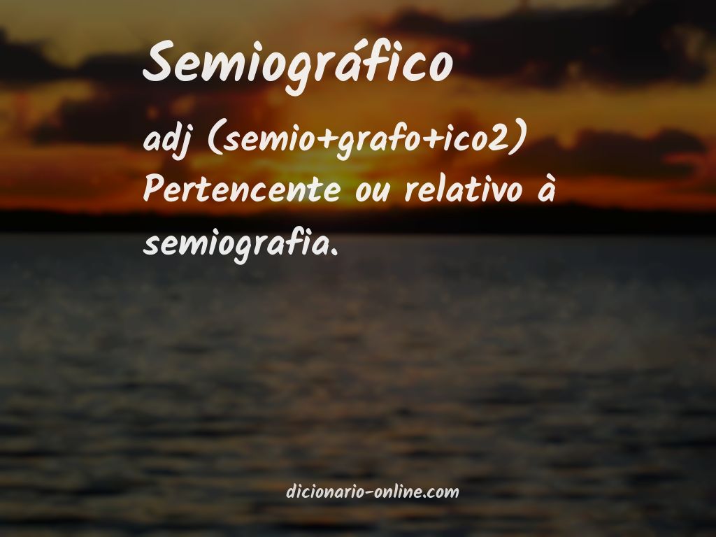 Significado de semiográfico