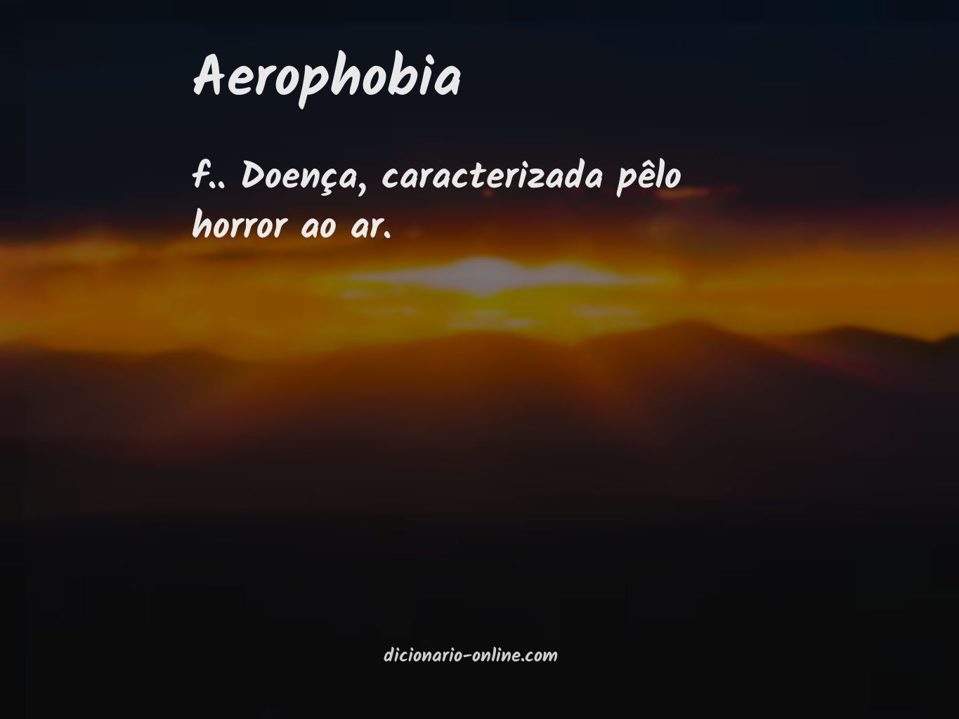 Significado de aerophobia
