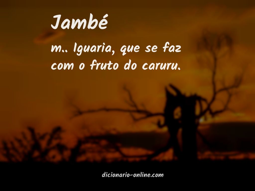 Significado de jambé