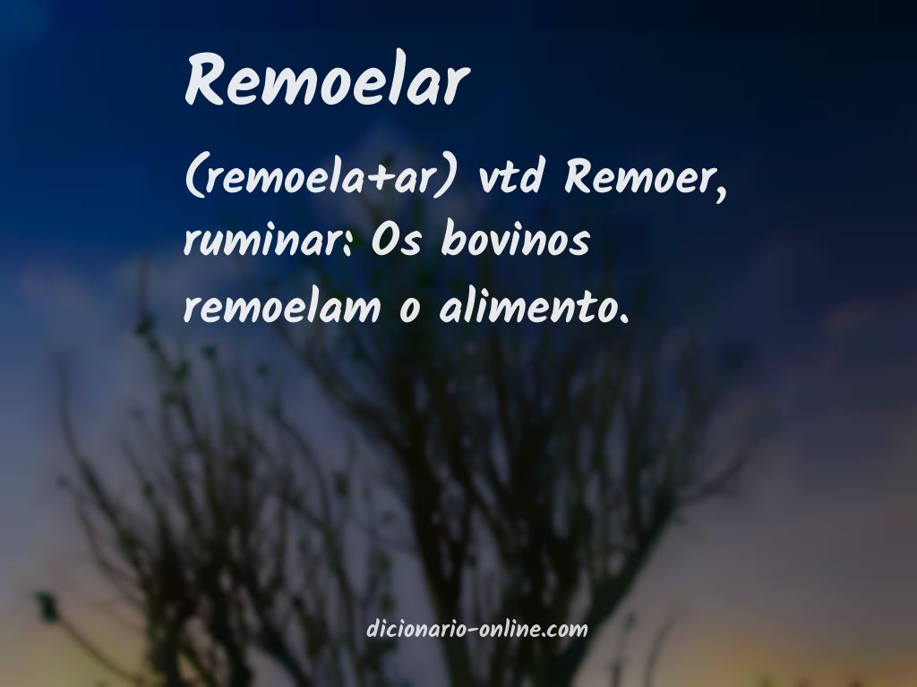 Significado de remoelar