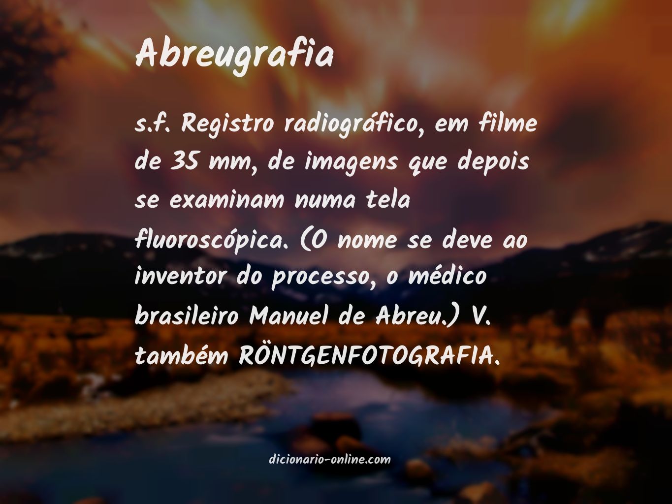 Significado de abreugrafia