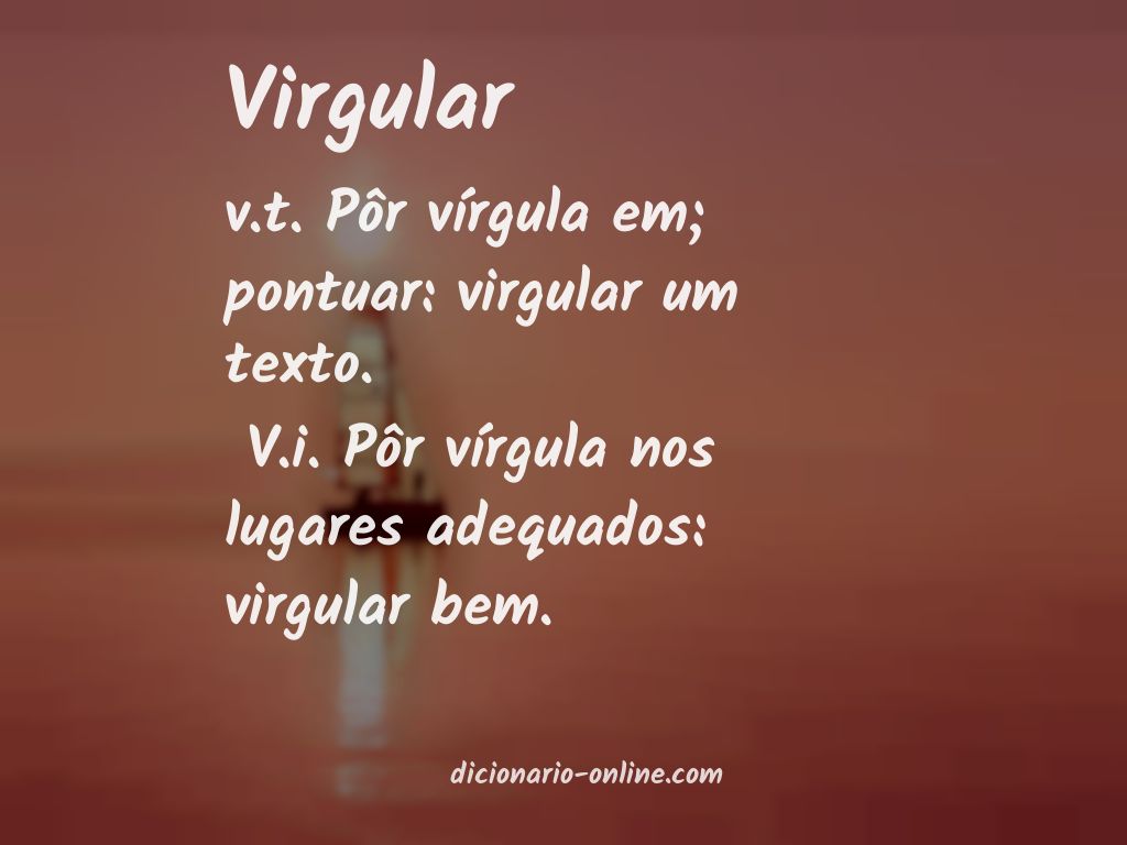 Significado de virgular