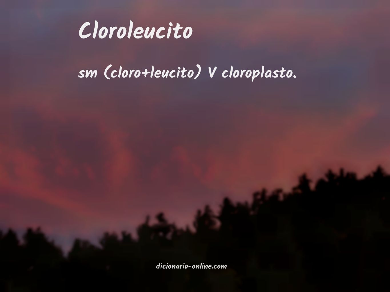 Significado de cloroleucito