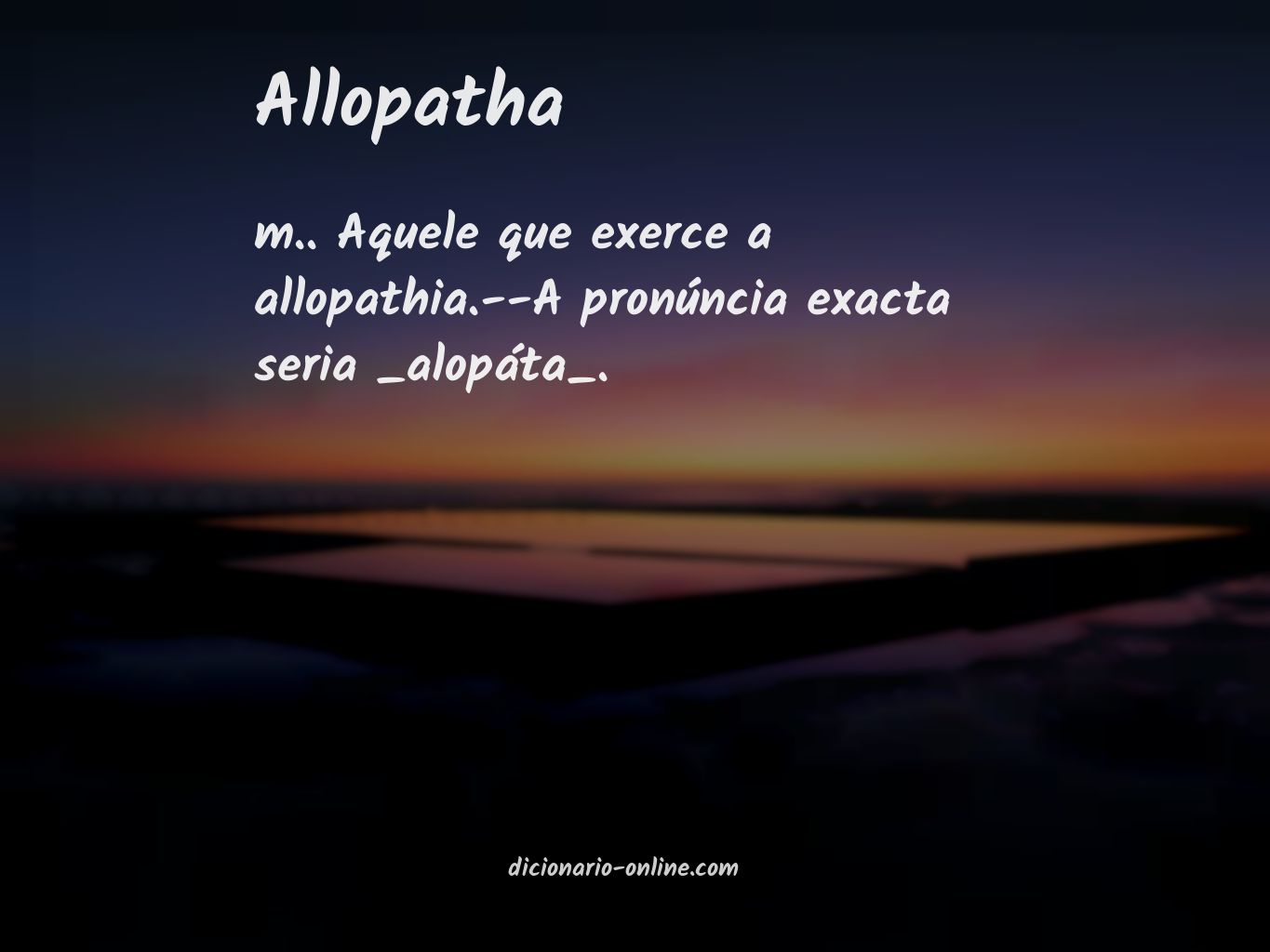 Significado de allopatha