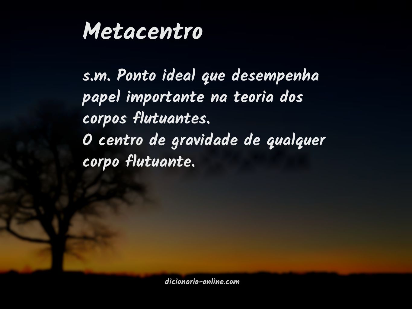 Significado de metacentro