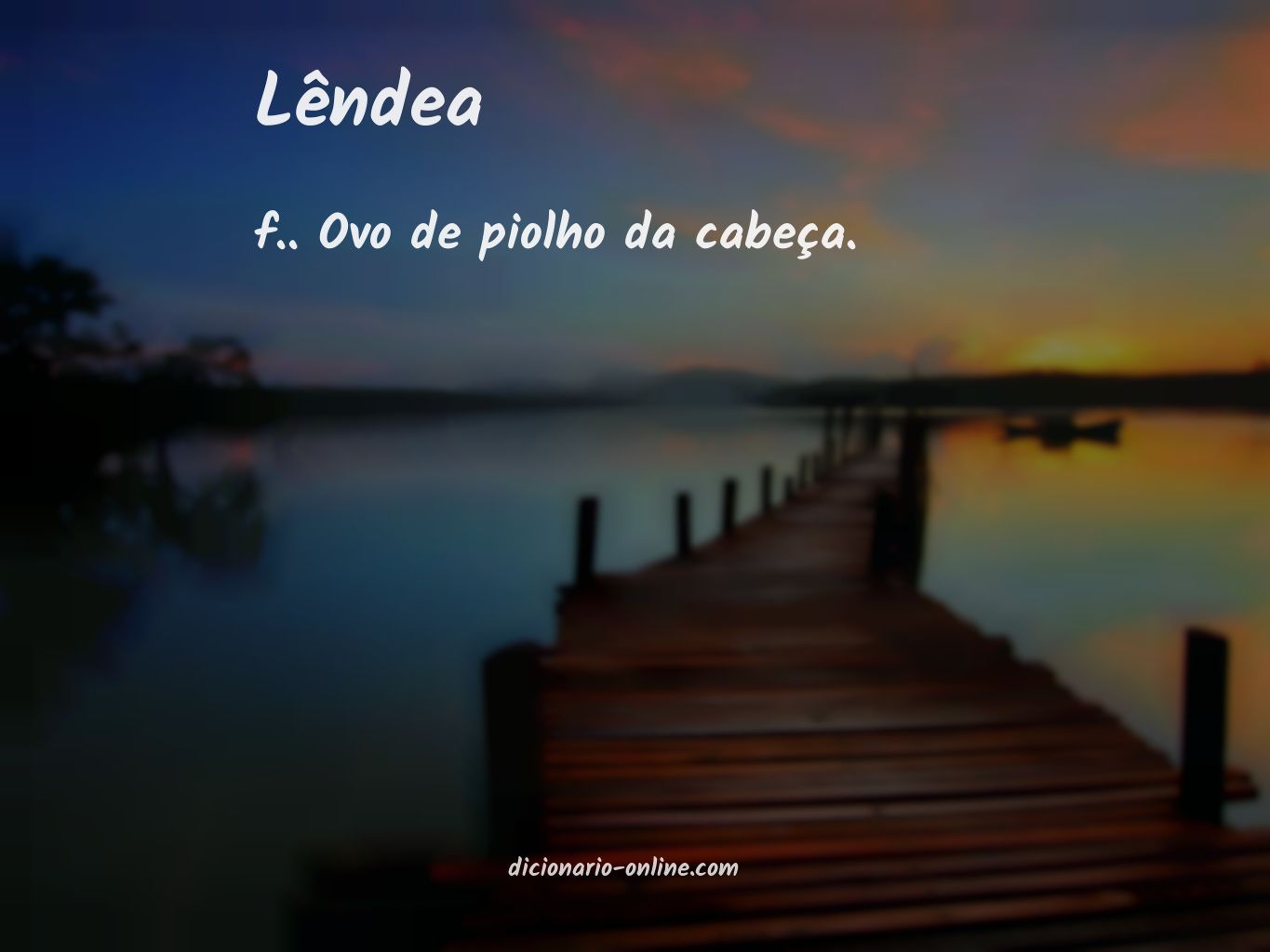 Significado de lêndea