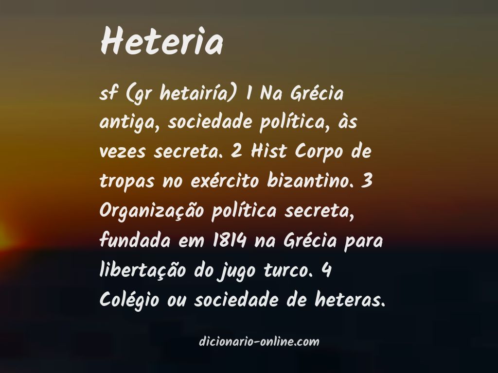 Significado de heteria