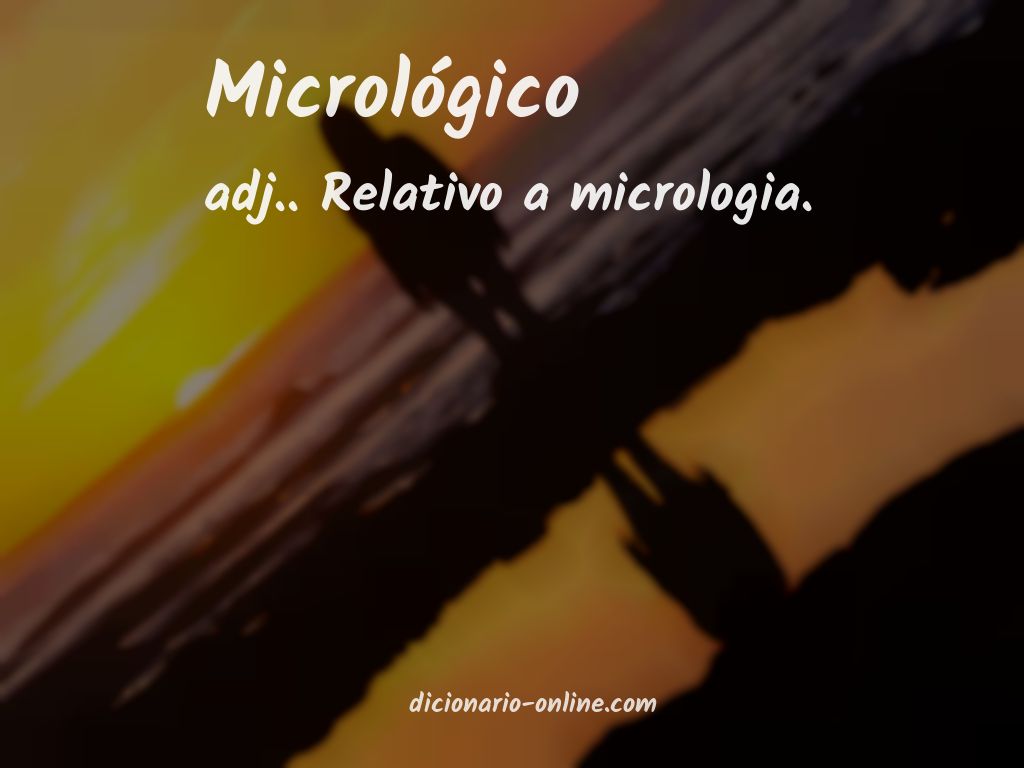 Significado de micrológico