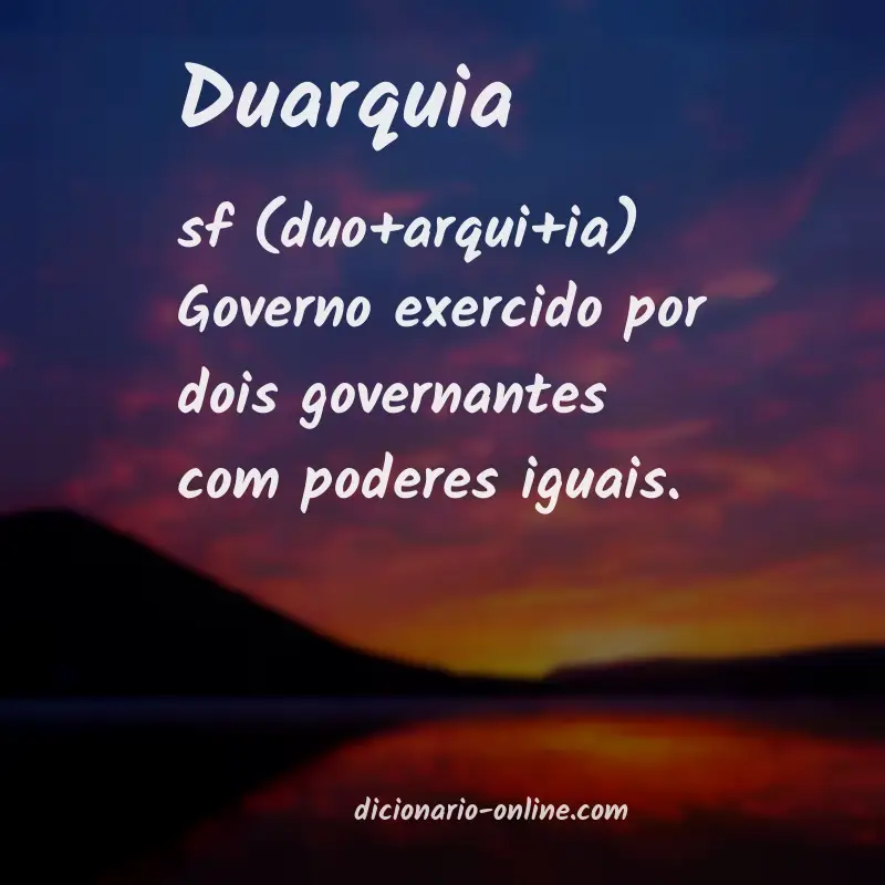 Significado de duarquia
