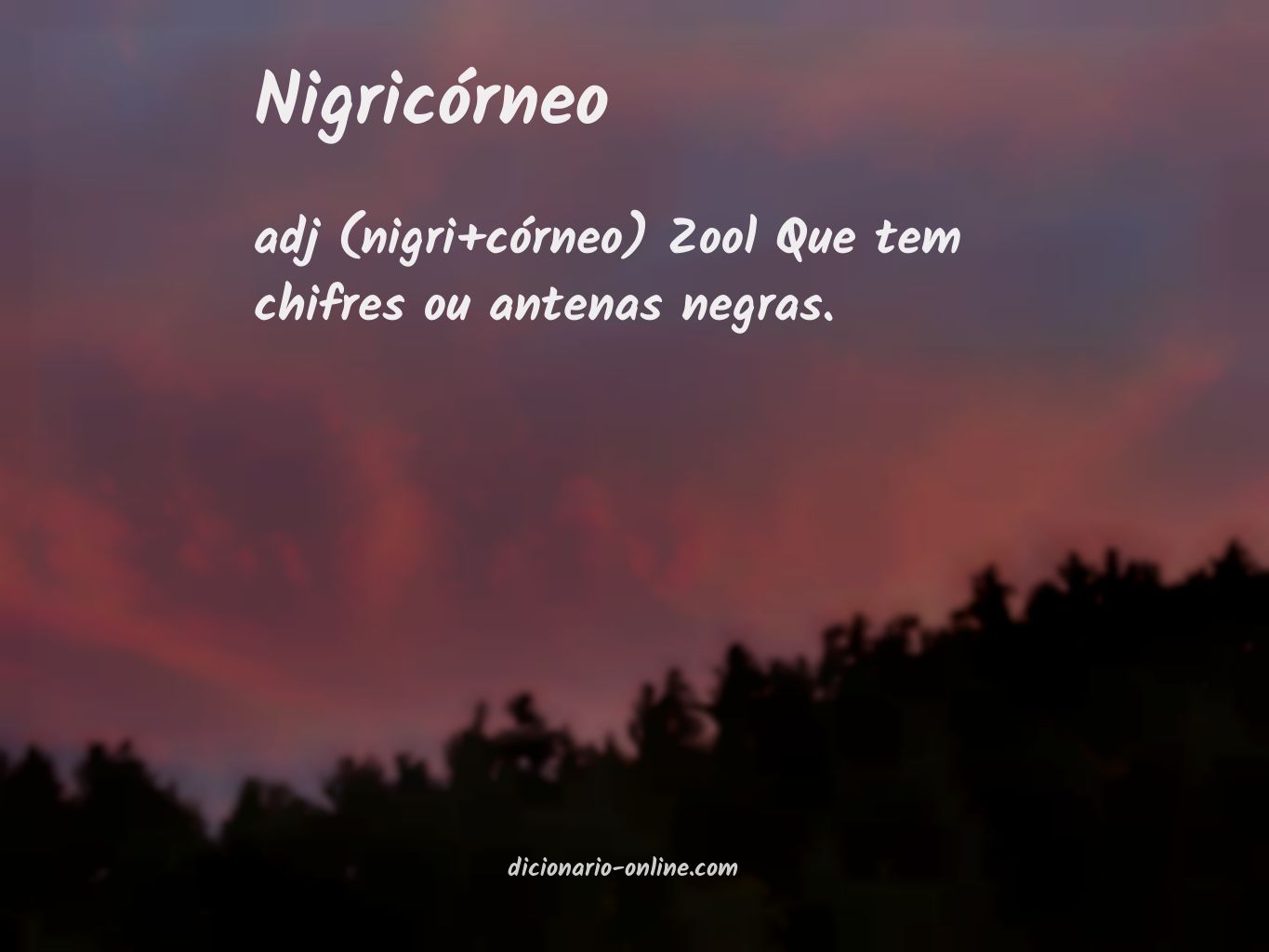 Significado de nigricórneo