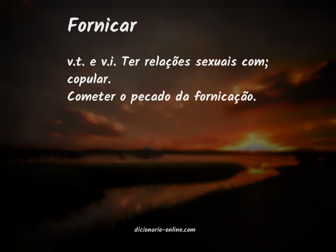 Significado de fornicar