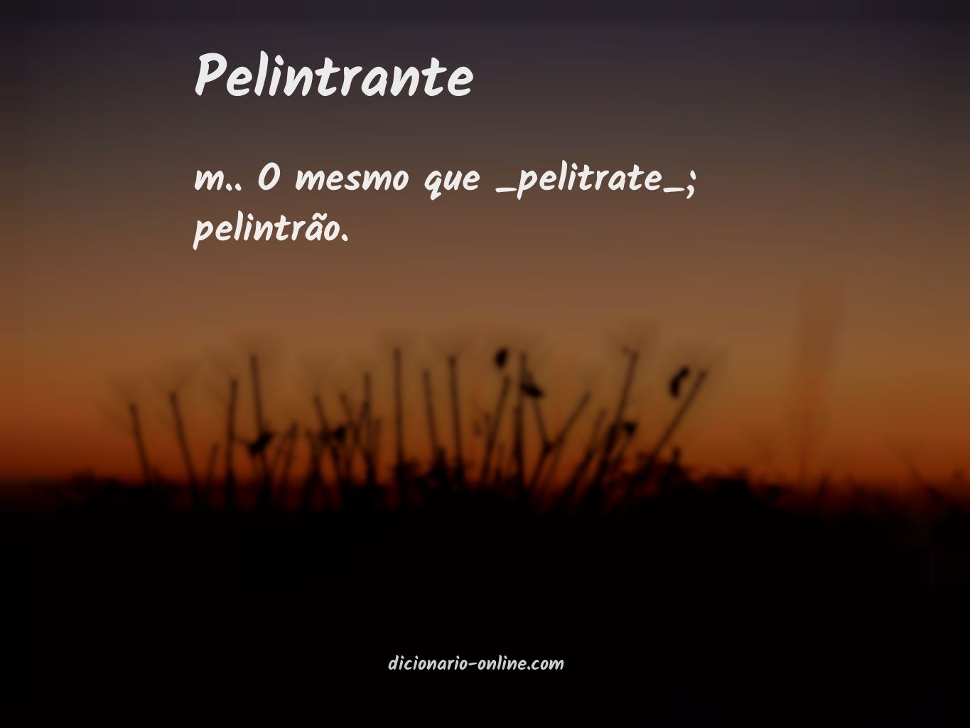 Significado de pelintrante