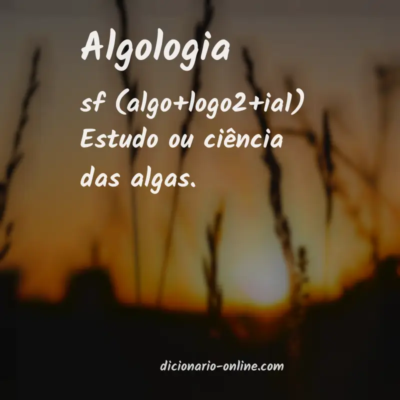 Significado de algologia