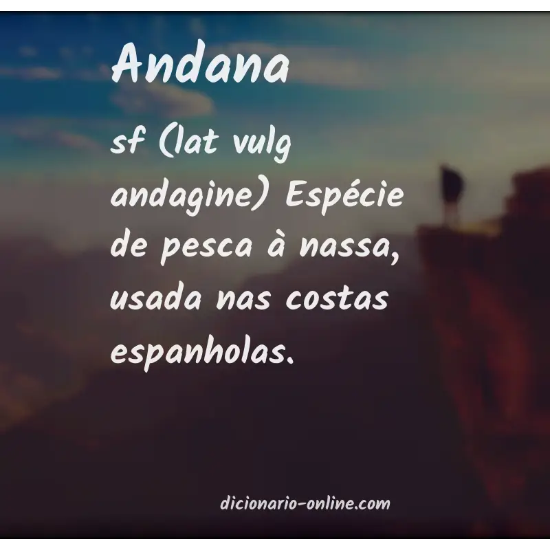 Significado de andana