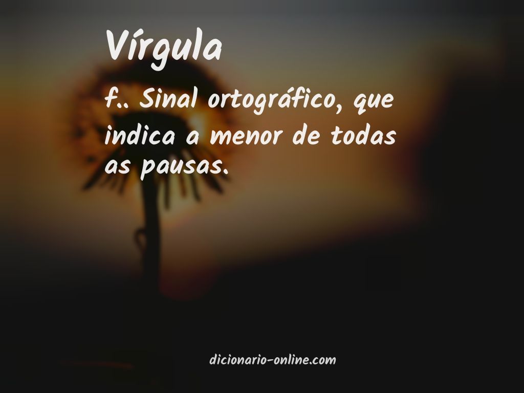 Significado de vírgula