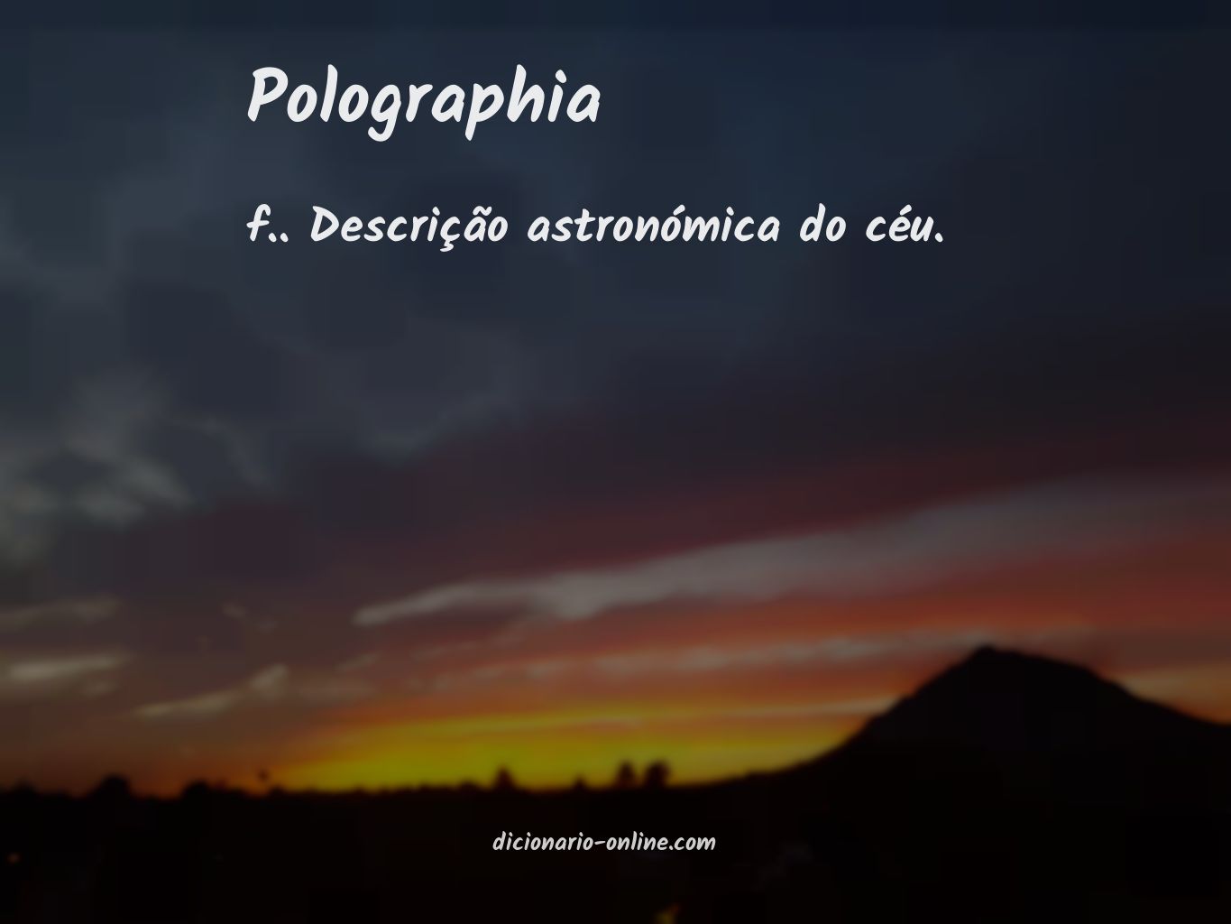 Significado de polographia