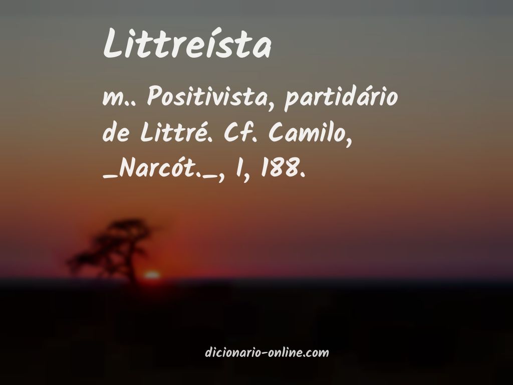 Significado de littreísta