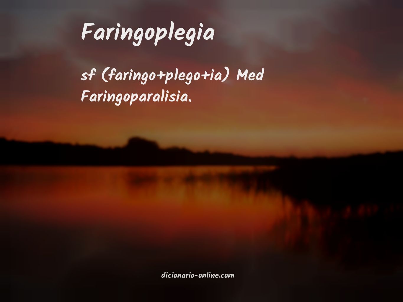 Significado de faringoplegia