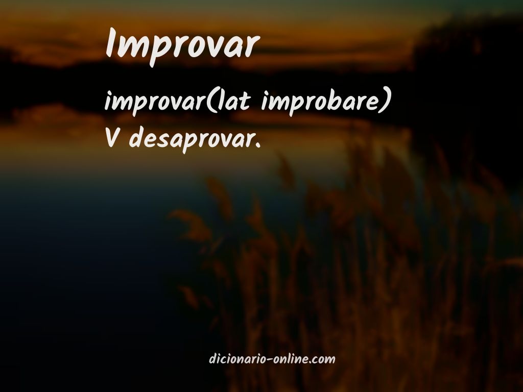 Significado de improvar