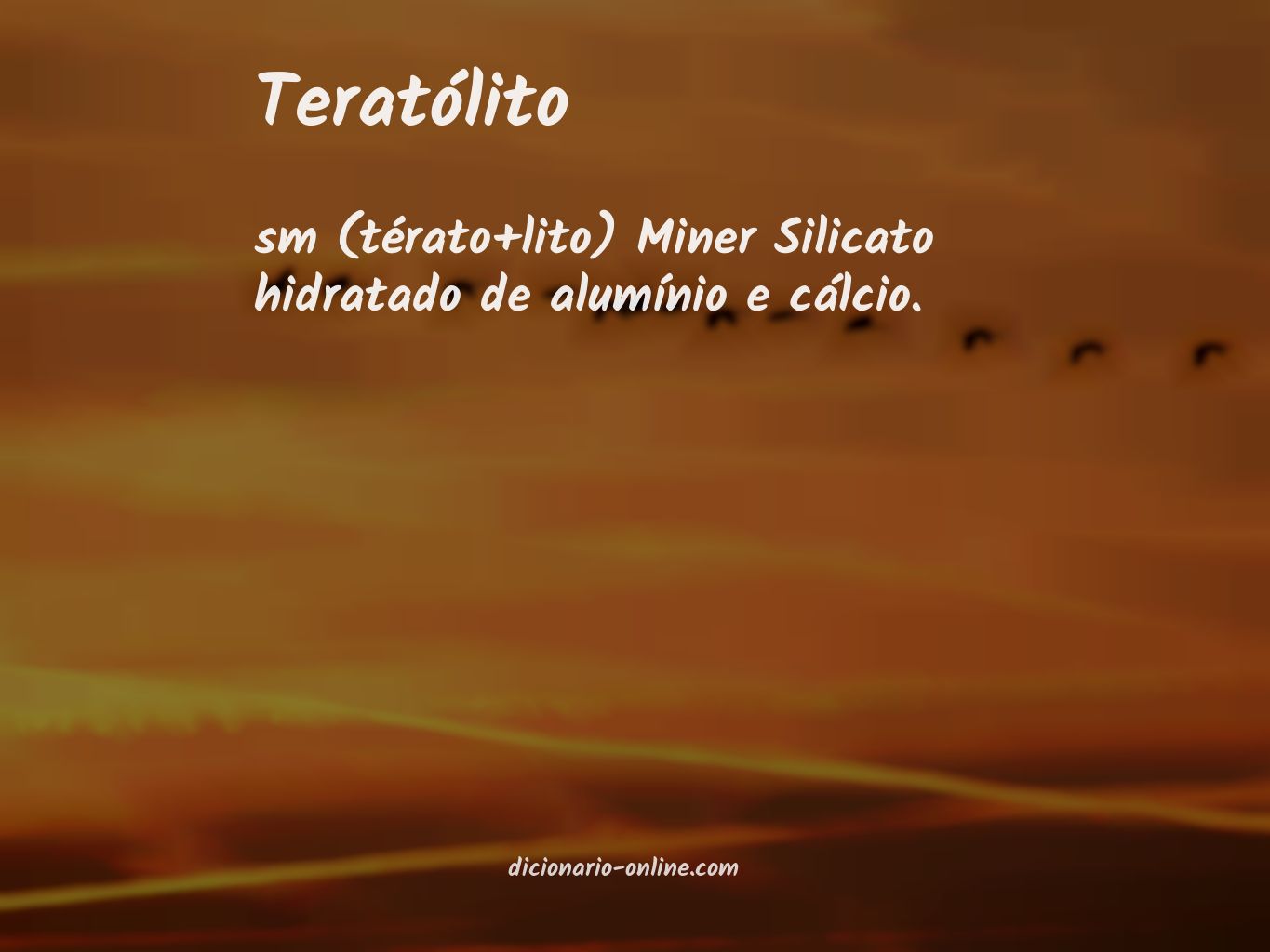 Significado de teratólito