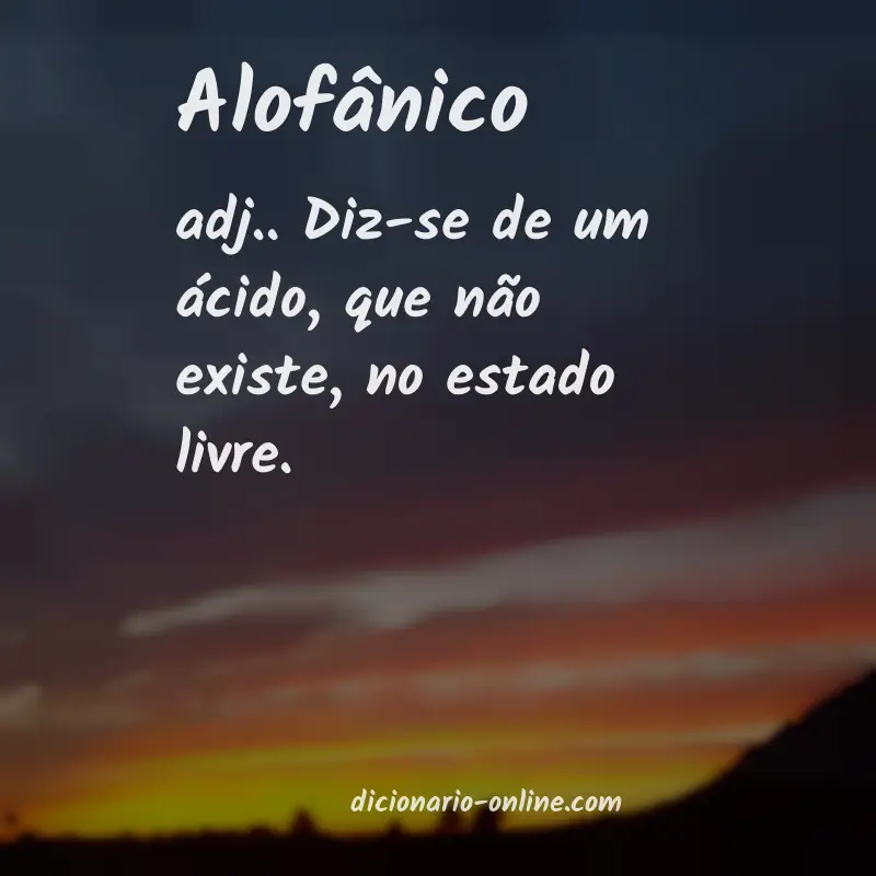 Significado de alofânico