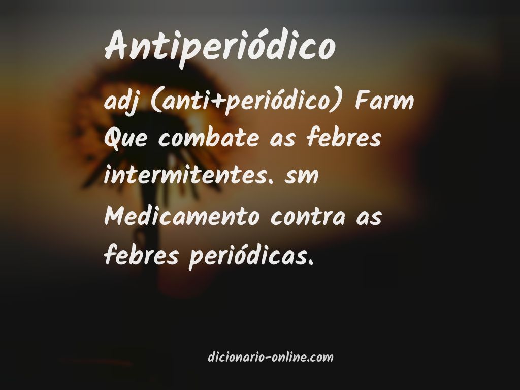 Significado de antiperiódico