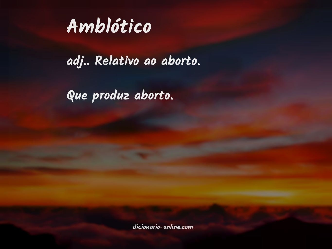 Significado de amblótico